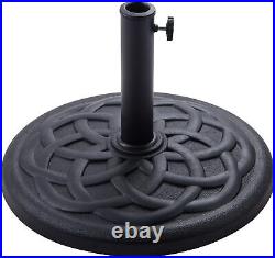 C-Hopetree 31 lb Heavy Duty Round Base Stand for Patio Outdoor 31lb, Black