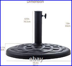 C-Hopetree 31 lb Heavy Duty Round Base Stand for Patio Outdoor 31lb, Black