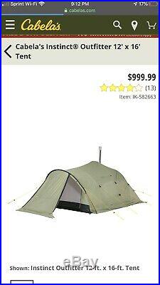 Cabelas Instinct Outfitter 12X16 8 Person Tent