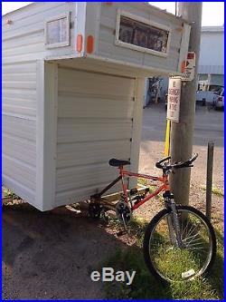 Camper Bicycle Minnebago Art Project but Functional Unique Fishing Shanty