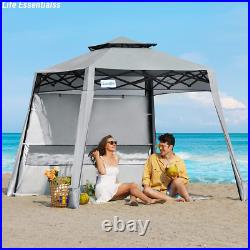 Camping Gazebo Pop-Up Camping Canopy Shelter 6 Sided Sun Shade Portable 11.5 Ft
