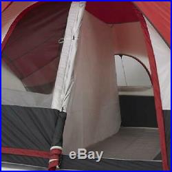 Camping Outdoor Tent 8-Person Family 2 Room Modified Dome With Rear large Window