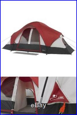 Camping Outdoor Tent 8-Person Family 2 Room Modified Dome With Rear large Window