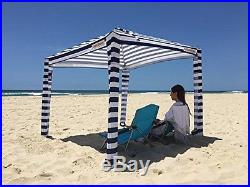 Camping Portable Shelter Tent Outdoor, 50+ UV protection, Blue White Stripes