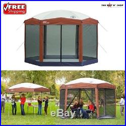 Camping Screened Canopy Instant Mesh Hexagon Shelter Tent Protect Travel 12 x 10