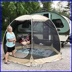 Camping Tent Outdoor Canopy Sun Shade Hexagon Shelter Mesh Walls Not Waterproof