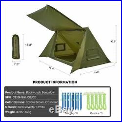 Camping Tent Ultralight Shelter For Survivalists Hunting Hiking 68D Polyester