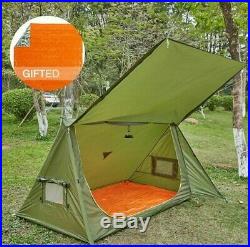 Camping Tent Ultralight Shelter For Survivalists Hunting Hiking 68D Polyester