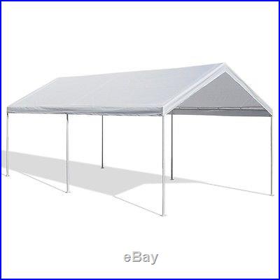Canopy 10' X 20' Caravan Carport Tent Car RV Awning Garage Wedding Shelter White