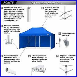 Canopy 8x16 Pop Up Commercial Canopy Tent with Side Walls Instant Shade, Bonus