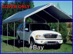 Canopy Drawstring Cover 10x20 Silver Carport Patio Party Shade Roof Rain Shelter