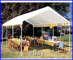 Canopy Drawstring Cover 10x20 Silver Carport Patio Party Shade Roof Rain Shelter