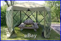Canopy Shelter Tent Portable Shade Mesh Side Walls Carry Bag Party Green Outdoor