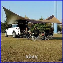 Car Awning Extremely Large Camping Tarp 100% Waterproof Ripstop with 4 Poles