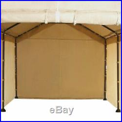 Caravan Canopy CVAN12002110160 Mega Domain Carport 8 Leg 4 Sidewalls, Tan