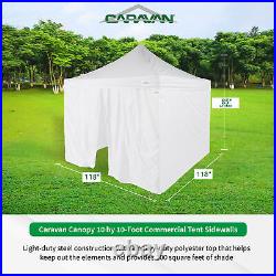 Caravan Canopy Commercial Tent Sidewalls withTitanShade 10x10' Instant Canopy Kit