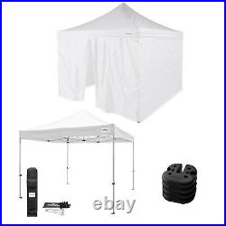 Caravan Canopy Sidewalls withTitanShade 10x10' Instant Canopy Kit & 4 6lb. Plates