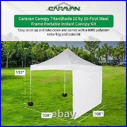 Caravan Canopy Sidewalls withTitanShade 10x10' Instant Canopy Kit & 4 6lb. Plates