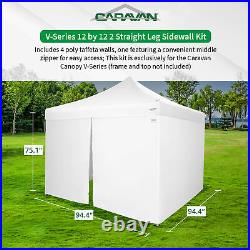 Caravan Canopy V Series Sidewalls withV Series 2 Angled Leg Canopy & 4 6lb. Plates