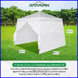 Caravan Canopy V Series Sidewalls withV Series 2 Angled Leg Canopy & 4 6lb. Plates