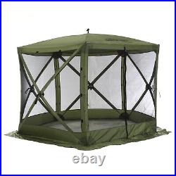 Clam Corp Portable Canopy Pop Up Tent with Mesh Netting, Green/Black (Used)