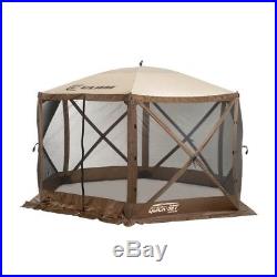 Clam Corporation 9879 Quick-Set Escape Shelter, 140 x 140, Brown/Beige BOX DMG