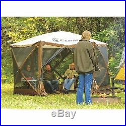 Clam Escape 6-Sided Screen Tent, Brown 140in. L x 140in. W x 90in. H
