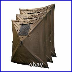 Clam PortableCanopy Shelter, Brown with Clam Quick Set Wind & Sun Panels (6 Pack)