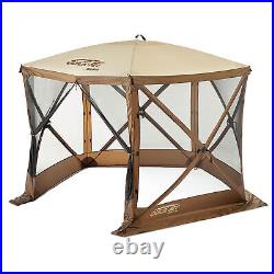 Clam QuickSet Venture Gazebo Canopy Shelter with Carrying Bag, Brown (For Parts)