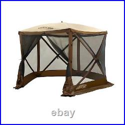Clam QuickSet Venture Portable Camping Gazebo Canopy Shelter, Brown (Used)