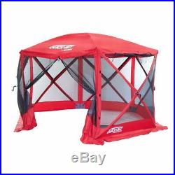 Clam Quick Set 14202 Escape Sport Screen Canopy Gazebo Tailgate Tent, Red/Red