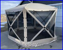 Clam Quick Set Escape Portable Camping Gazebo Canopy Shelter Screen Open Box