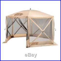 Clam Quick Set Escape Portable Camping Gazebo Canopy Shelter Screen, Tan (Used)