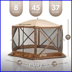 Clam Quick Set Escape Portable Camping Outdoor Canopy Screen with 3 Wind Panels