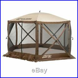 Clam Quick Set Escape Portable Camping Outdoor Canopy Screen with 6 Wind Panels