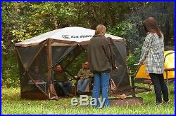 Clam Quick Set Escape Portable Camping Outdoor Gazebo Canopy, Brown/Tan