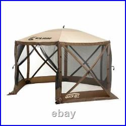 Clam Quick Set Escape Portable Camping Outdoor Gazebo Canopy, Brown/Tan (2 Pack)
