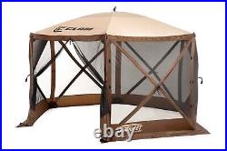 Clam Quick Set Escape Portable Camping Outdoor Gazebo Canopy Shelter brown/tan