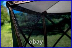 Clam Quick Set Escape Portable Camping Outdoor Gazebo Canopy Shelter brown/tan