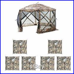 Clam Quick-Set Escape Portable Outdoor Gazebo Canopy with Screen Wind & Sun Panels