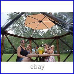 Clam Quick Set Escape Sky Camper Gazebo Canopy Shelter with Floor, Brown (Used)