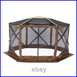 Clam Quick Set Escape Sky Screen Portable Camping Gazebo Shelter, Brown (Used)