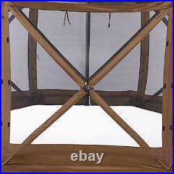 Clam Quick Set Escape Sky Screen Portable Camping Gazebo Shelter, Brown (Used)