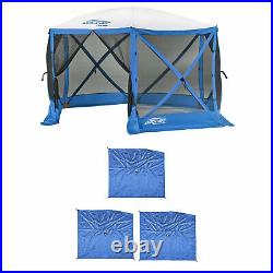 Clam Quick Set Escape Sport Tailgating Shelter Tent + Wind & Sun Panels (3 pack)