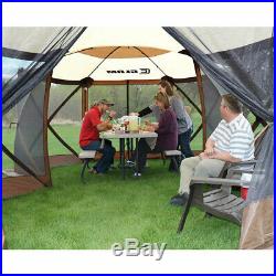 Clam Quick Set Excursion Pop Up 2 Room Outdoor Gazebo Canopy Shelter (2 Pack)