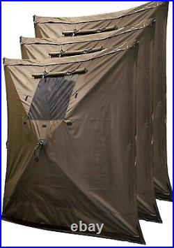 Clam Quick Set Pavilion Portable Outdoor Canopy Shelter Screen, Brown And Panels