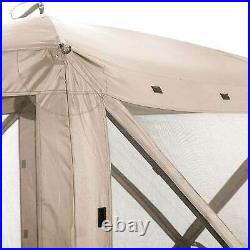 Clam Quick-Set Traveler Portable Outdoor Screened Canopy Shelter, Tan (2 Pack)