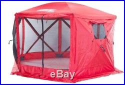 Clam Screen Shelter Pop-Up Tent Durable Collapsible Water Resistant Red 6-Side