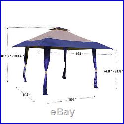Cloud Mountain 13 x 13 Foot Pop Up Gazebo Canopy Outdoor Patio Yard Tent, Blue