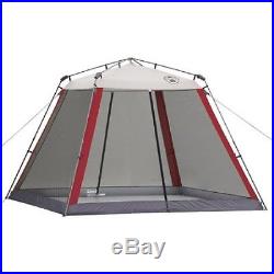Coleman 10'x10' Canopy Screen House Zippered Doors Camping Tailgating Picnic Red